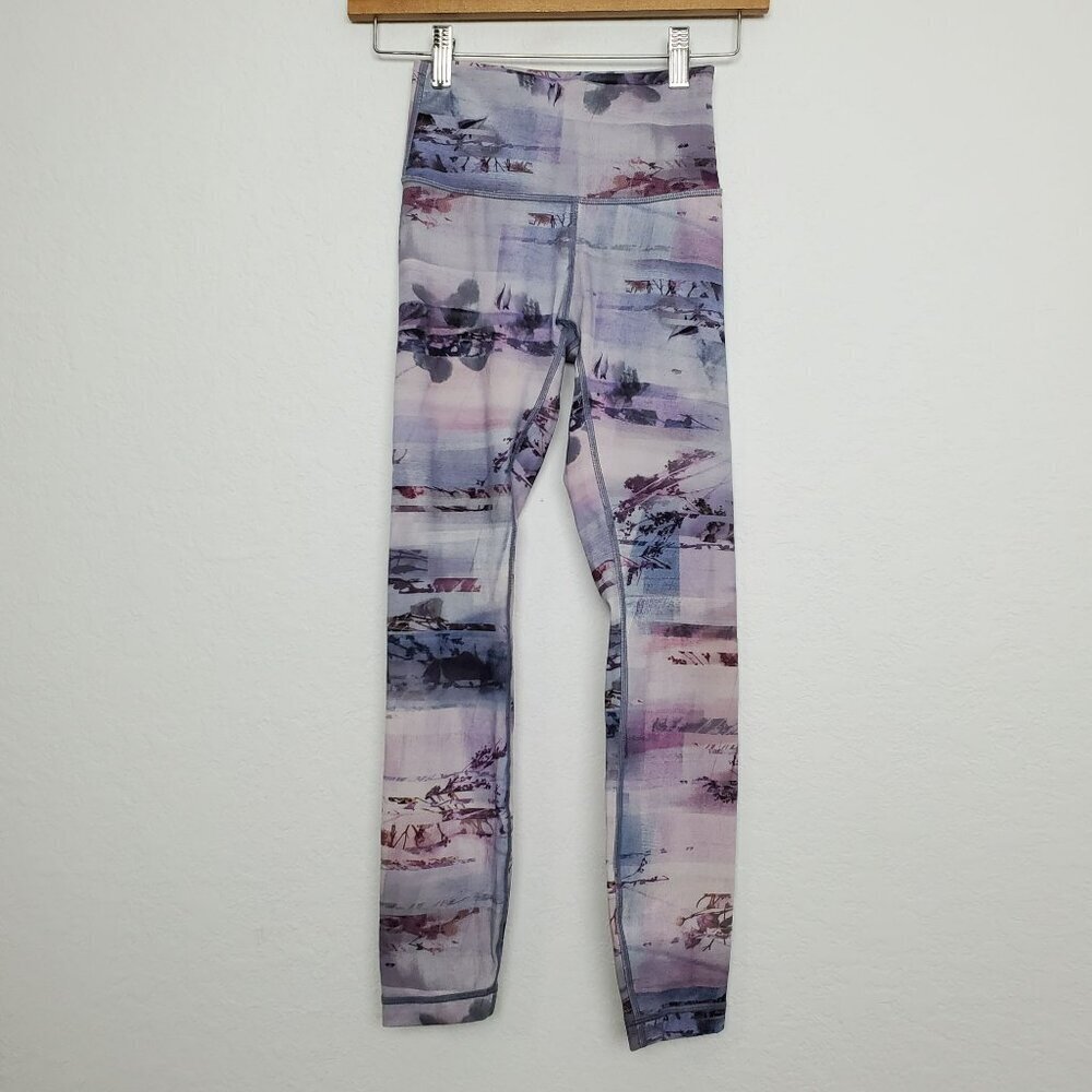Lululemon Wunder Under High-Rise 7/8 Tight Luxtreme 25" Sz 2‎ Sunrise Silhouette